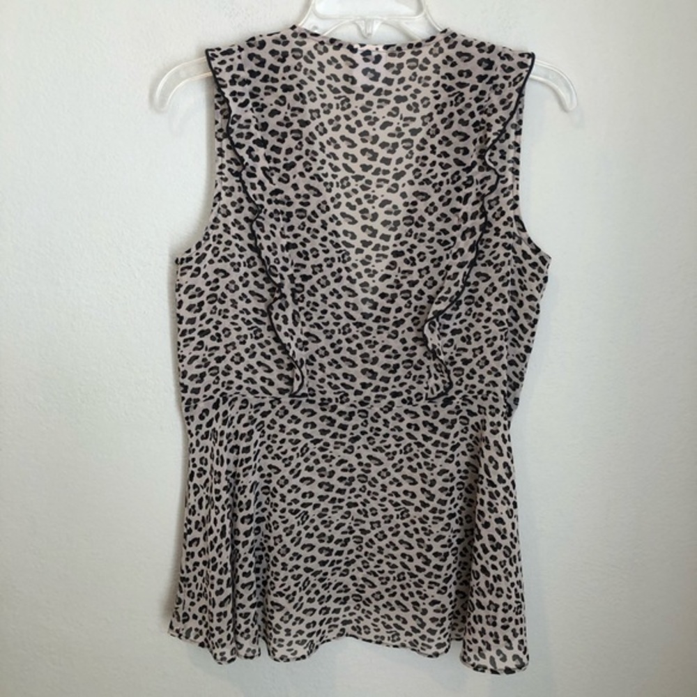 Cabi Leopard Ruffle Blouse # 3612 - Picture 4 of 4